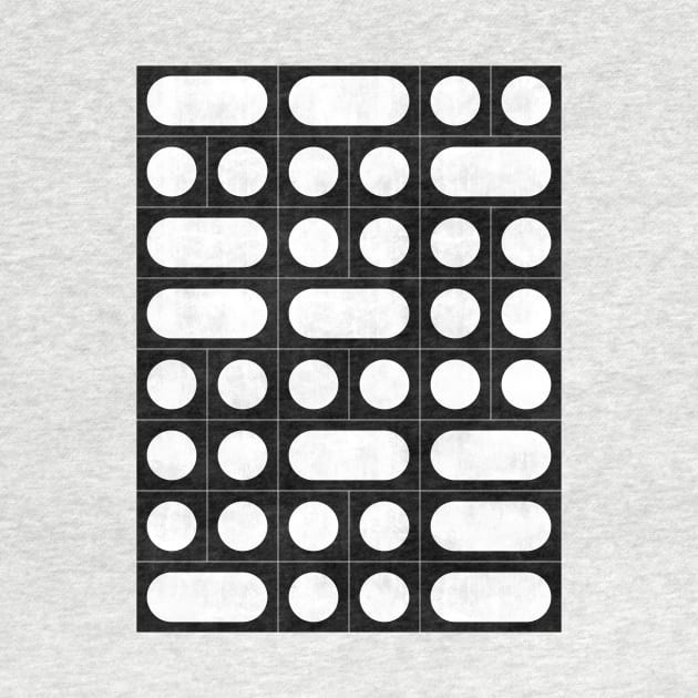 Mid-Century Modern Pattern No.14 - Black and White Concrete by ZoltanRatko